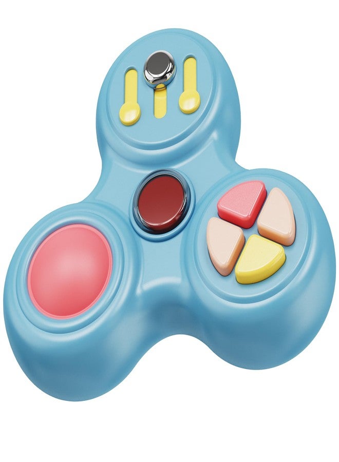 Evnojy Fidget Toys Fidget Blocks Fidget Pads Stress Fidget Block Twisty Fidget Toy Cube Anxiety Toy Infinite Cube for Adults (Spin Blue) - Image 2